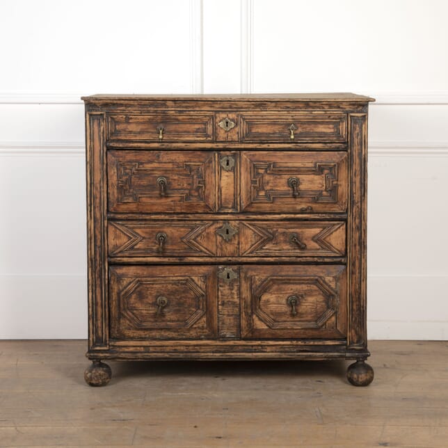 Late 17th Century William and Mary Pine Chest of Drawers CC7921617