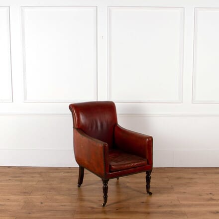 English Regency Leather Library Chair CH018419