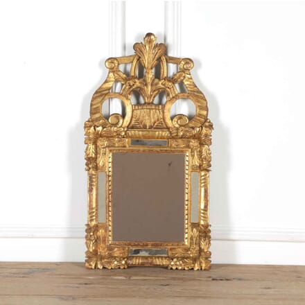 18th Century Crested Parclos Gilt Mirror MI718033