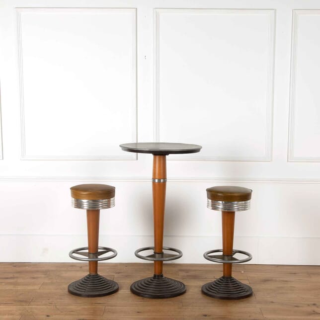 Swivel Topped Bar Stools and Table ST538201