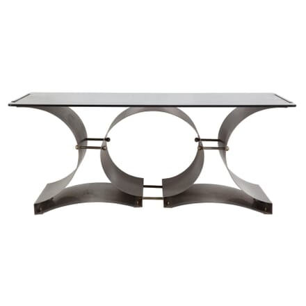 Steel and Glass Coffee Table by Francois Monnet CT308939