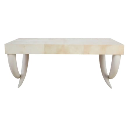 Faux Ivory and Parchment Coffee Table CT3012494