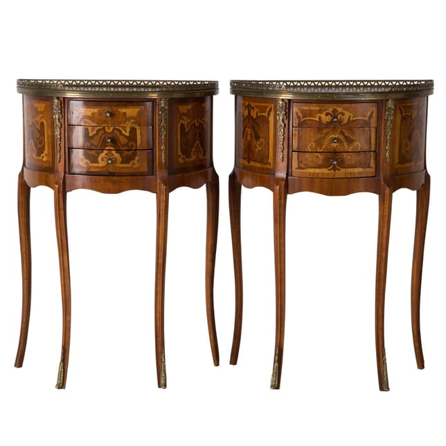 Pair of Italian Marquetry Side Tables BD1559463