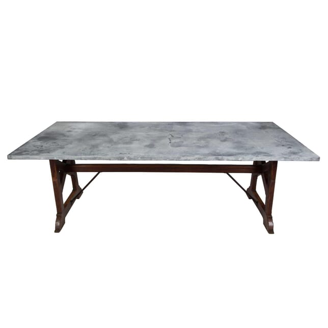 19th Century Zinc Top Refectory Table TD4355096