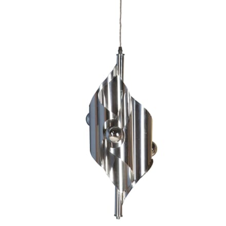 Pair of Chrome Hanging Lights LC3757055