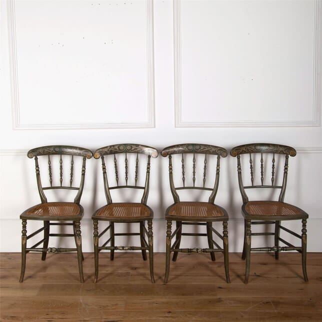 Set of 4 Painted Regency Side Chairs CH5561768
