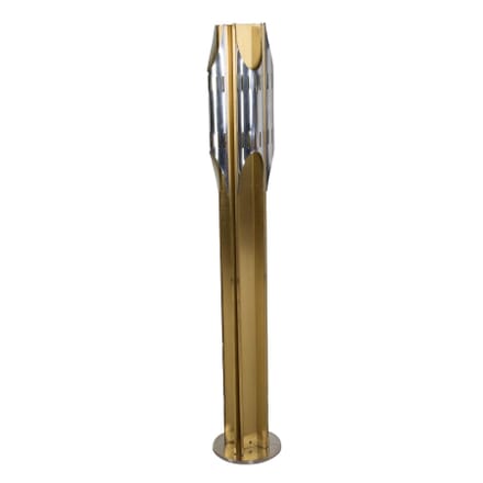 Chrome and Gilded Metal Floor Lamp LF3010675