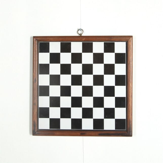 Tin, wood framed Chequer Board WD287581