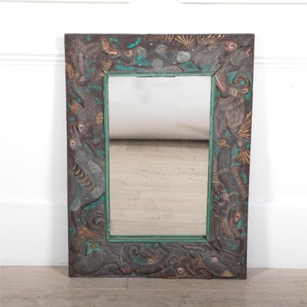 Mirror with Carved and Painted Fish Frame MI0561534