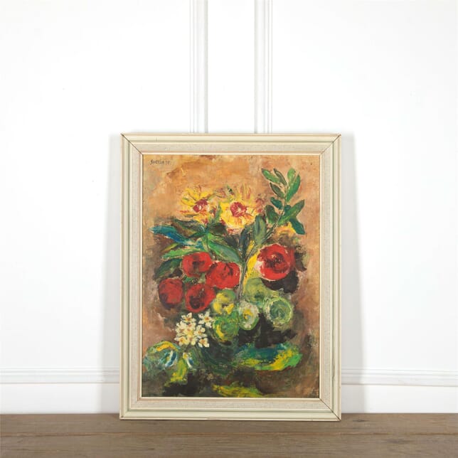 1970's Oil on Board 'Flowers' Signed WD597627