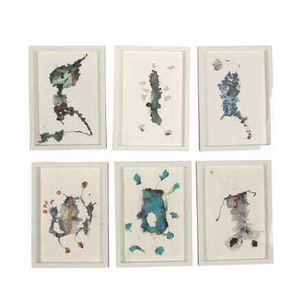 Set of 6 Abstract Collages by Turco WD298579